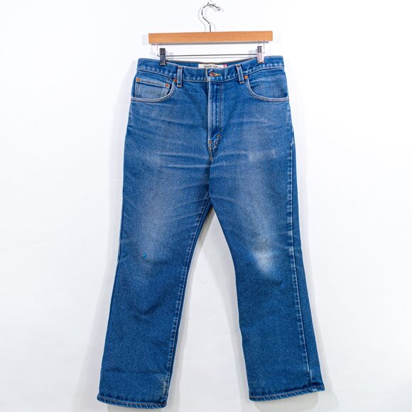 Levis 517 Bootcut Jeans 34 x 29 Cowboy Altered Hemmed - Picture 1 of 16